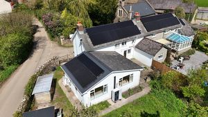 Arial shot of solar panels- click for photo gallery